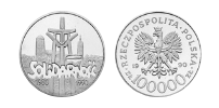 100 000 złotych Solidarność 1980-1990